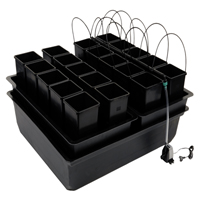 Syst&egrave;me hydroponique NFT Hybride:Wilma 16 pots - 120 x 120 x h=48 cm